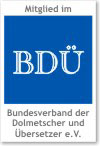 Georg and Suzanne Eisenmann are members of the BD�; the German Federal Association of Translators